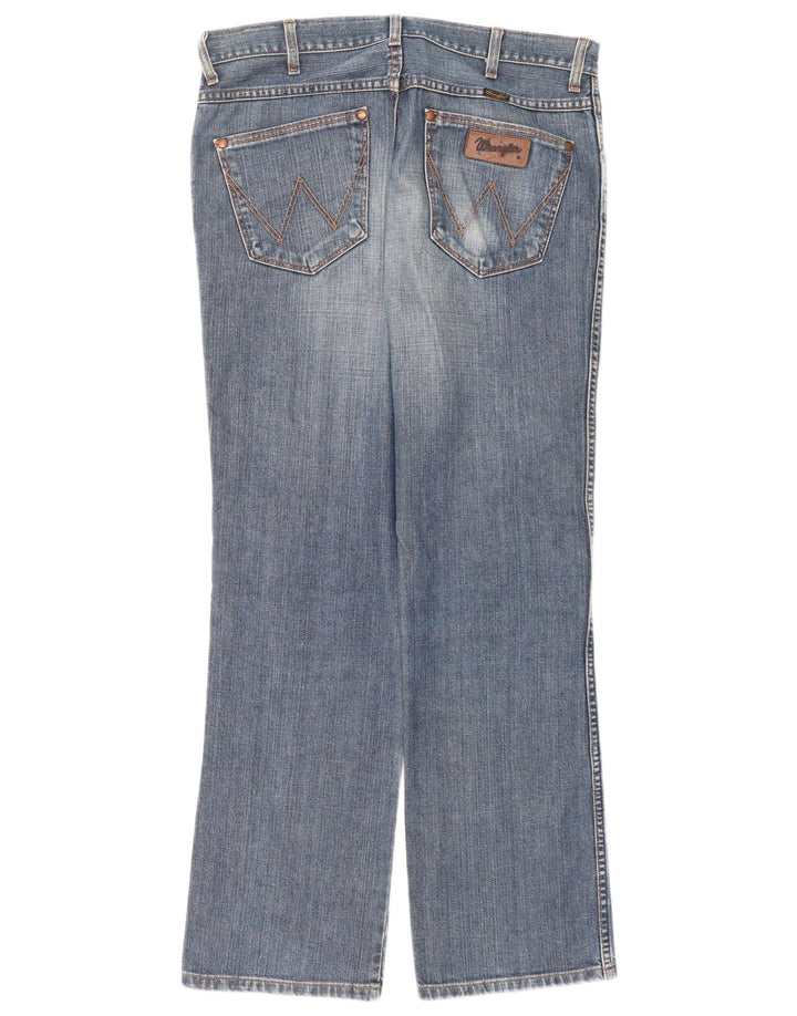Wrangler Mens Alaska Straight Jeans W34 L32 Blue Cotton