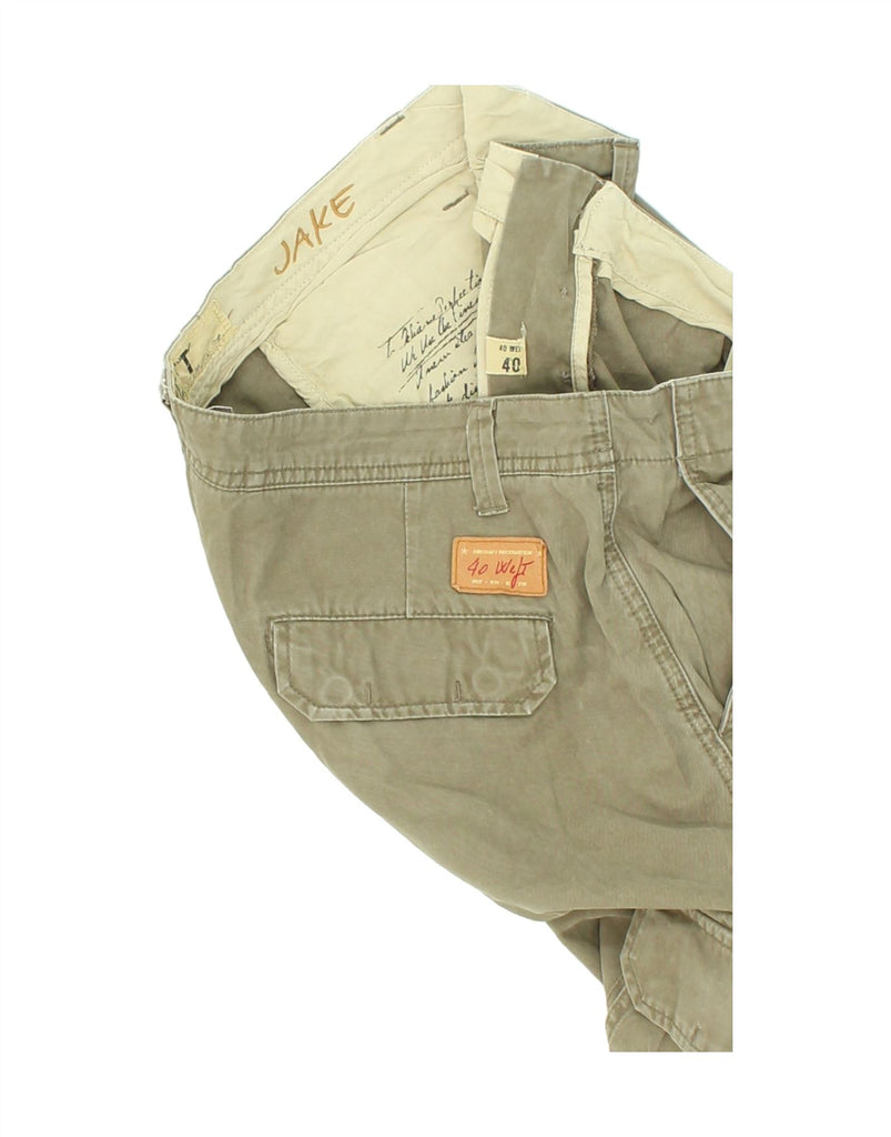 40WEFT Mens Jake Slim Cargo Trousers W40 L44 Beige Cotton Vintage 40Weft and Second-Hand 40Weft from Messina Hembry 