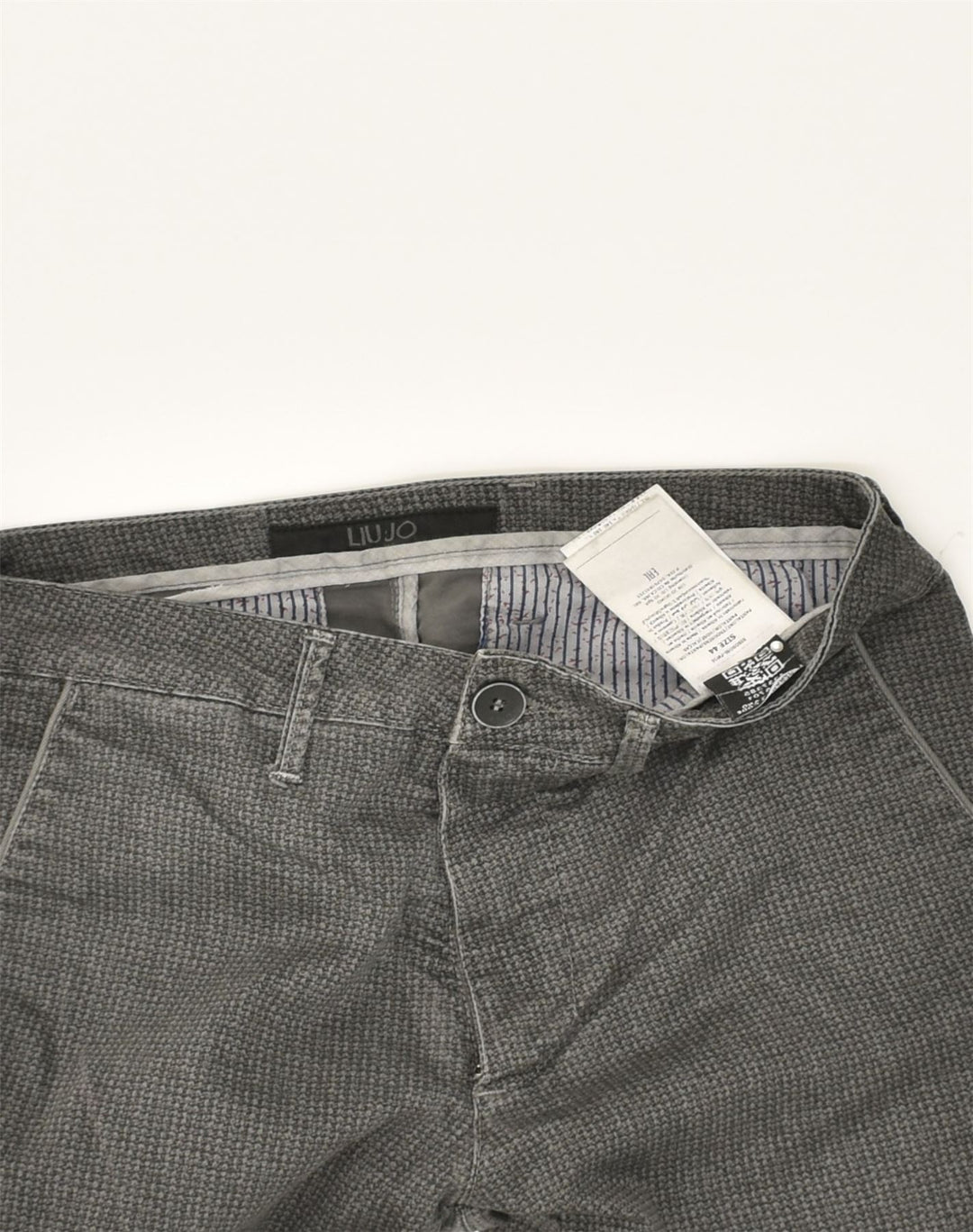 LIU JO Womens Skinny Chino Trousers IT 44 Medium W29 L31 Grey Cotton | Vintage Liu Jo | Thrift | Second-Hand Liu Jo | Used Clothing | Messina Hembry 