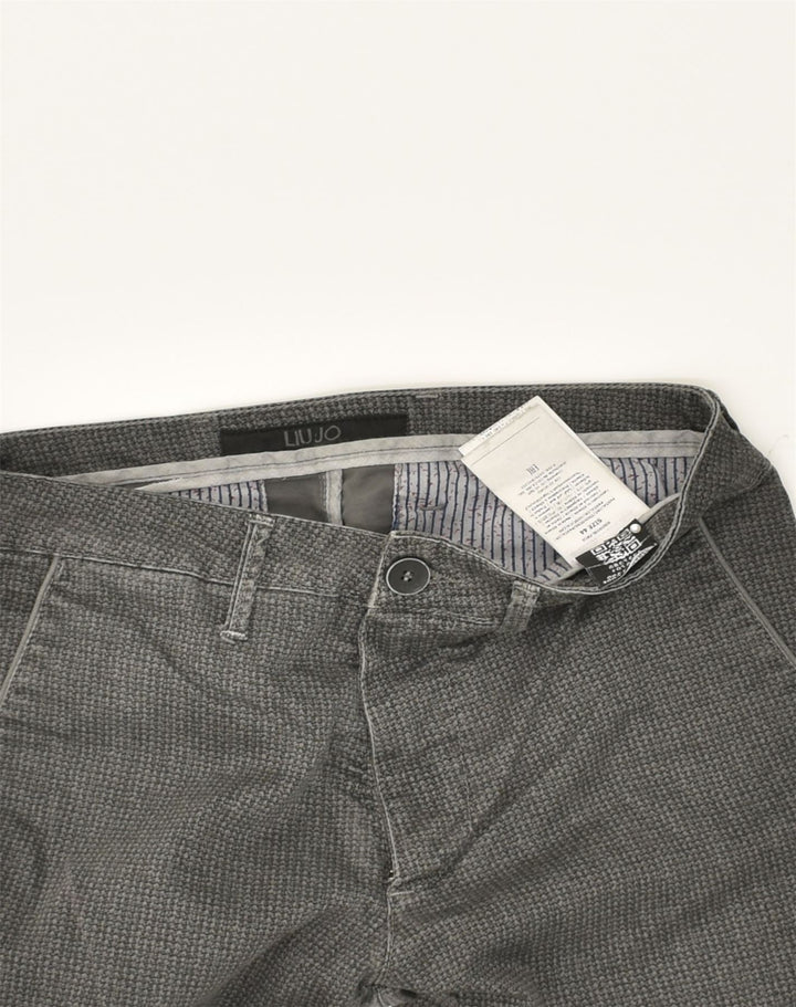 LIU JO Womens Skinny Chino Trousers IT 44 Medium W29 L31 Grey Cotton | Vintage Liu Jo | Thrift | Second-Hand Liu Jo | Used Clothing | Messina Hembry 