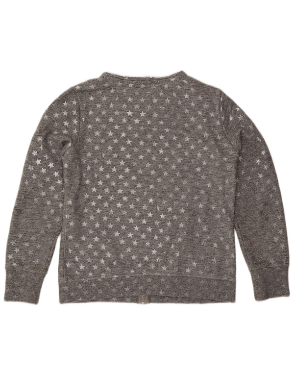 Superdry Womens Abstract Pattern Tracksuit Top Jacket UK 16 Large Grey