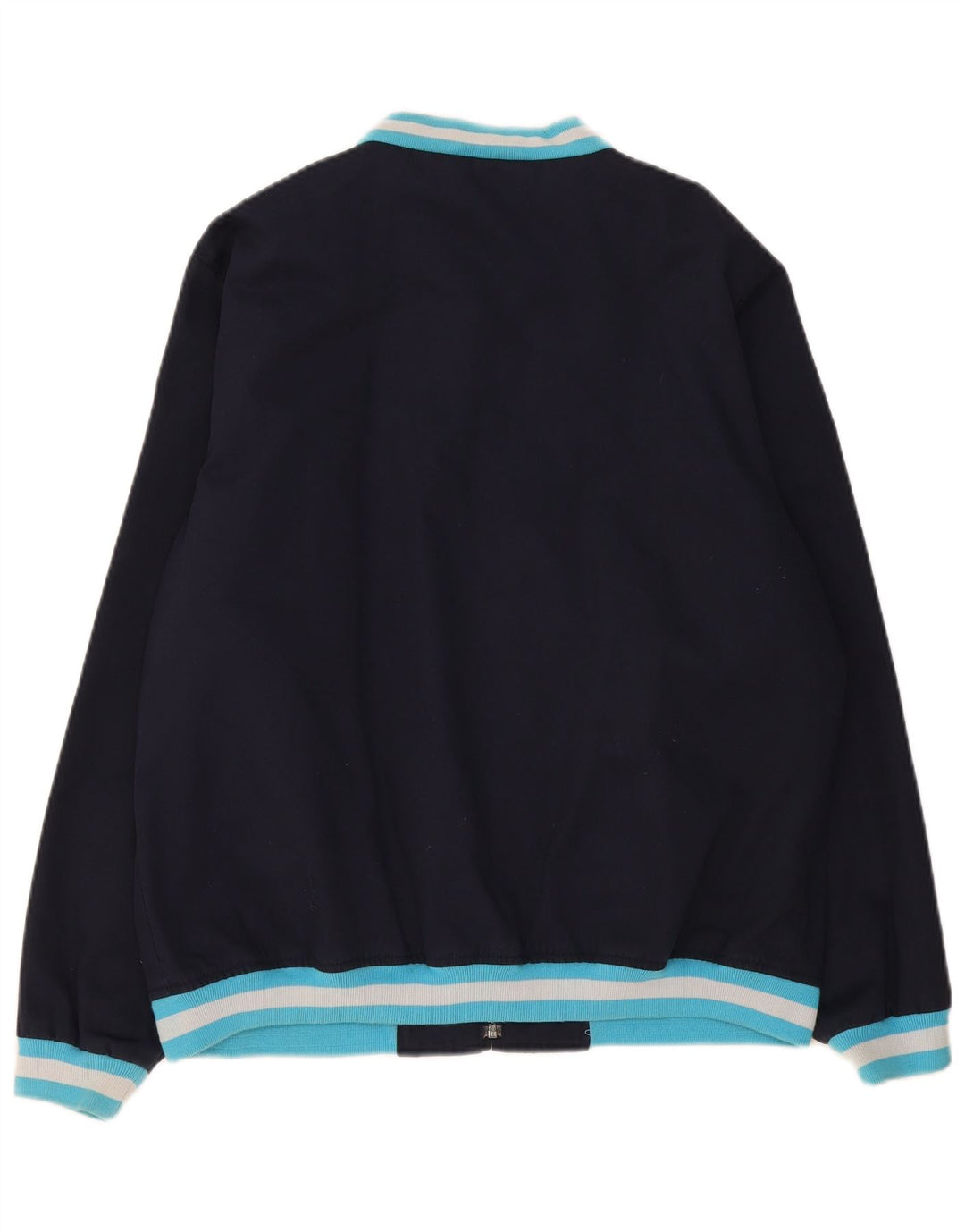 Merc Mens Bomber Jacket UK 42 XL Navy Blue Colourblock Cotton