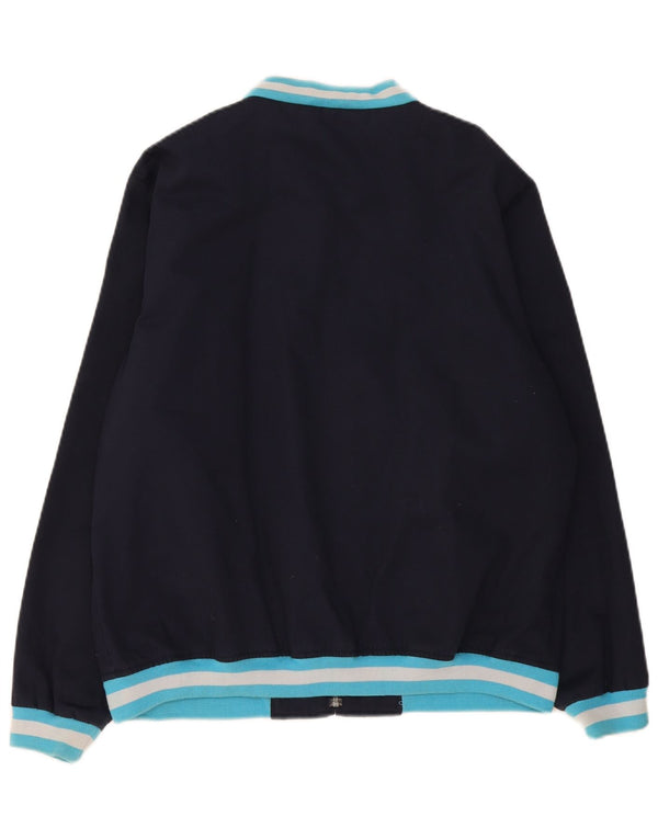 Merc Mens Bomber Jacket UK 42 XL Navy Blue Colourblock Cotton
