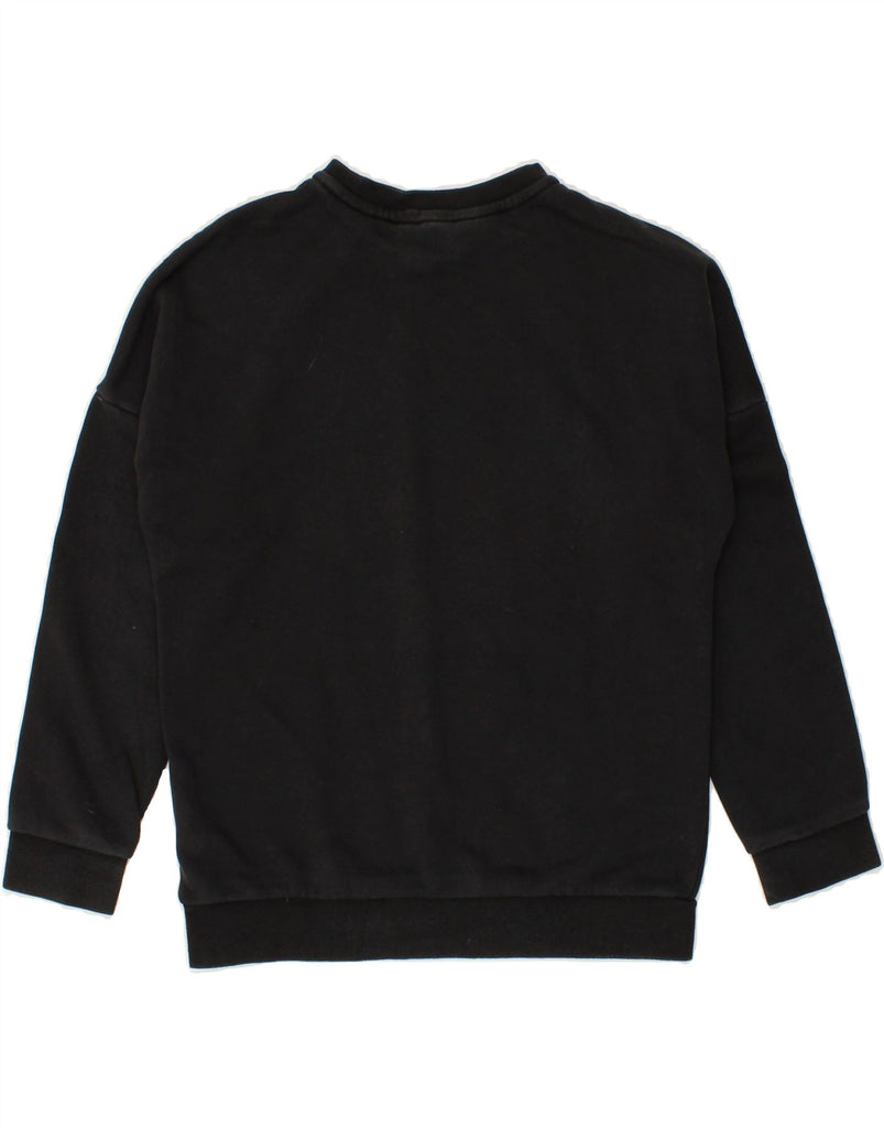 ADIDAS Boys Graphic Sweatshirt Jumper 9-10 Years Black Cotton Vintage Adidas and Second-Hand Adidas from Messina Hembry 