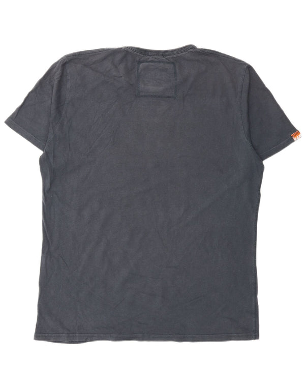 Superdry Mens Graphic T-Shirt Top 2XL Navy Blue Cotton