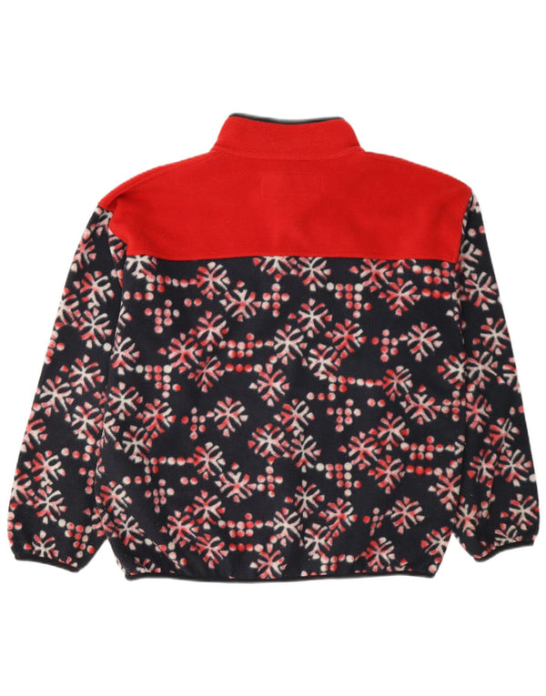 Invicta Mens Button Neck Fleece Jumper Medium Multicoloured Floral