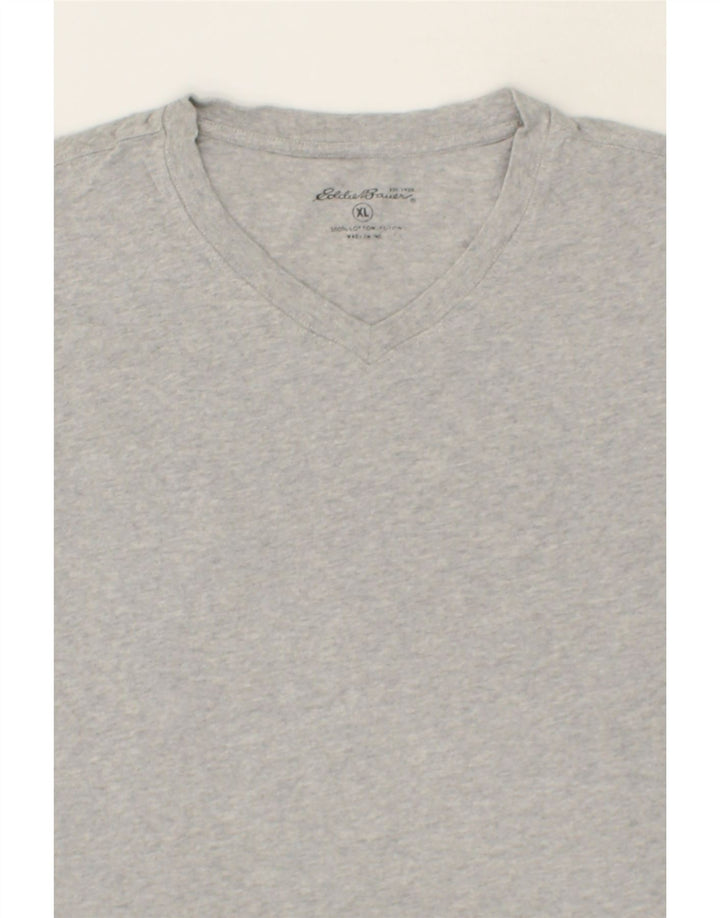 EDDIE BAUER Mens T-Shirt Top XL Grey Cotton Vintage Eddie Bauer and Second-Hand Eddie Bauer from Messina Hembry 