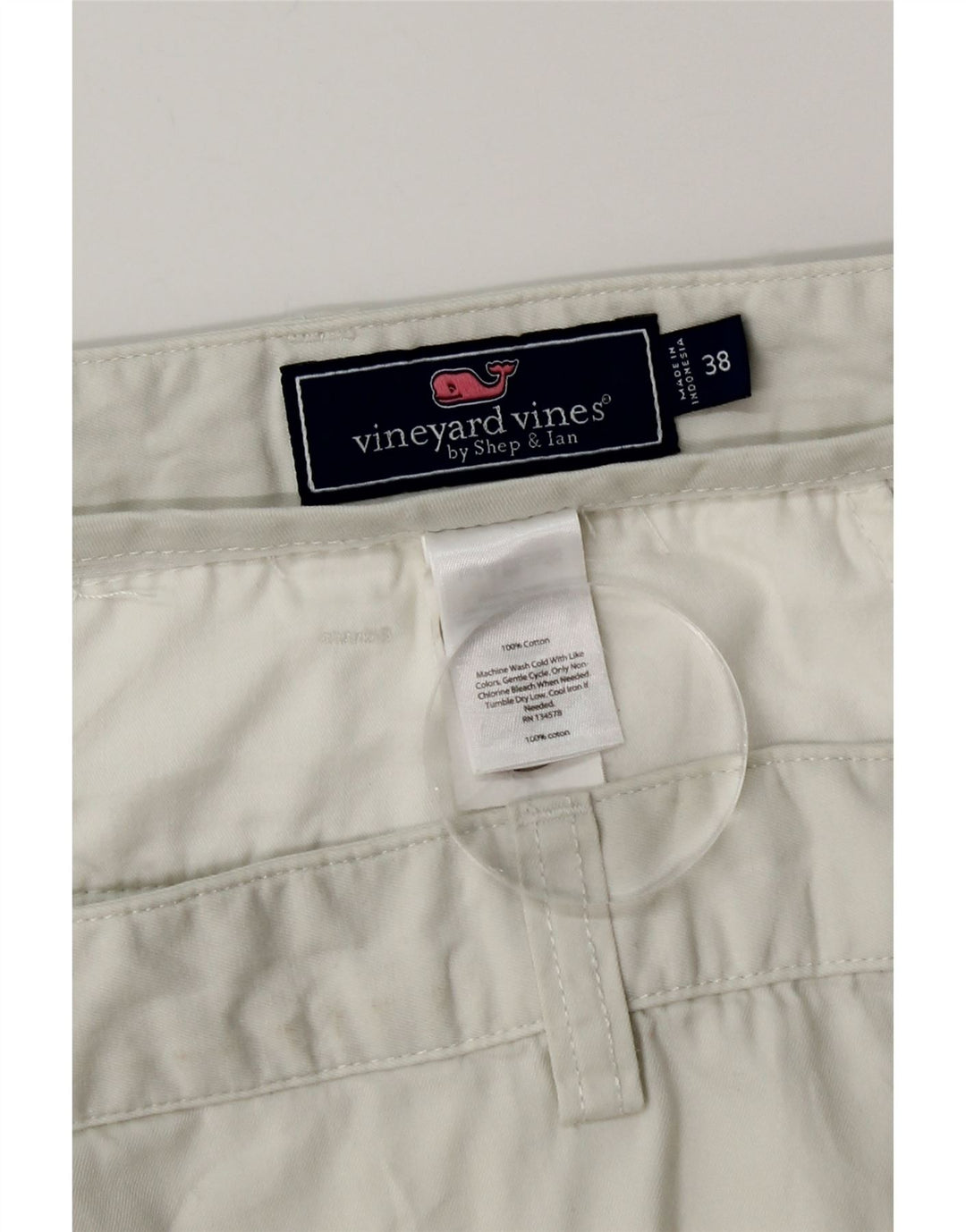 VINEYARD VINES Mens Chino Shorts W38 XL White Cotton