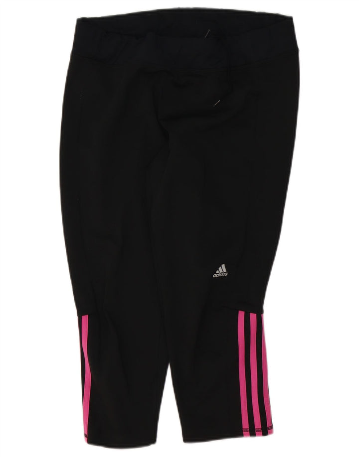 ADIDAS Womens Capri Leggings UK 16/18 Large  Black