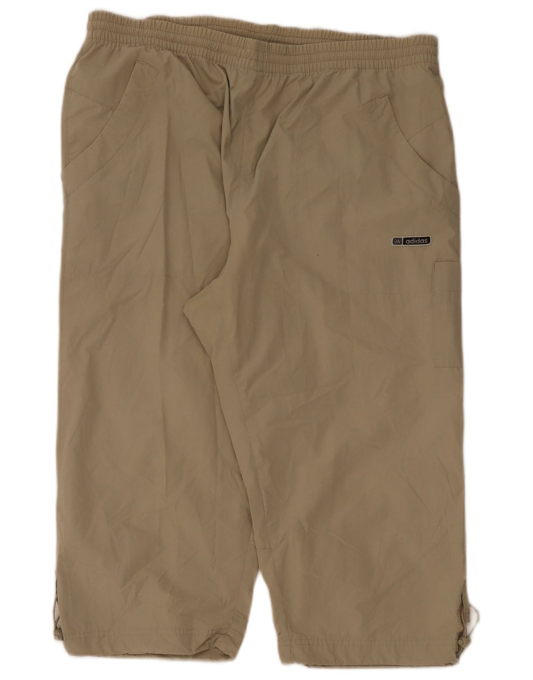 Adidas Mens Capri Tracksuit Trousers XL Beige Polyester