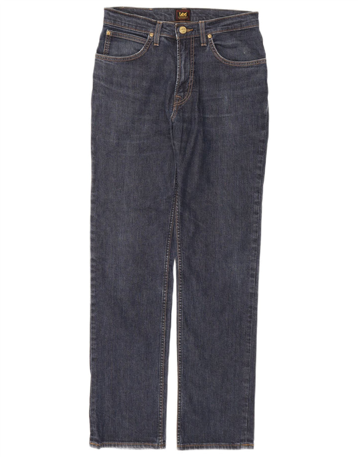 LEE Womens Straight Jeans W30 L30 Navy Blue