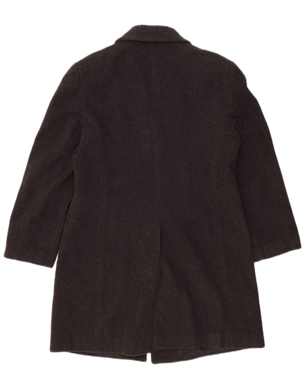 BENETTON Womens Overcoat IT 48 XL Black Wool