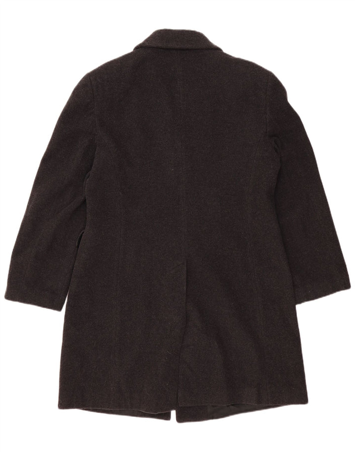 BENETTON Womens Overcoat IT 48 XL Black Wool