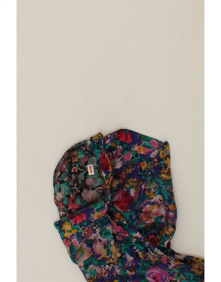 VINTAGE Womens A-Line Skirt UK 12 Medium W26  Multicoloured Floral Vintage Vintage and Second-Hand Vintage from Messina Hembry 
