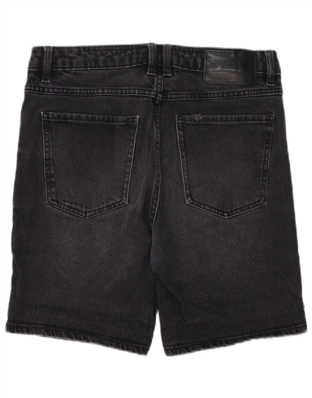 Zara Mens Denim Shorts EU 38 Small W30  Black