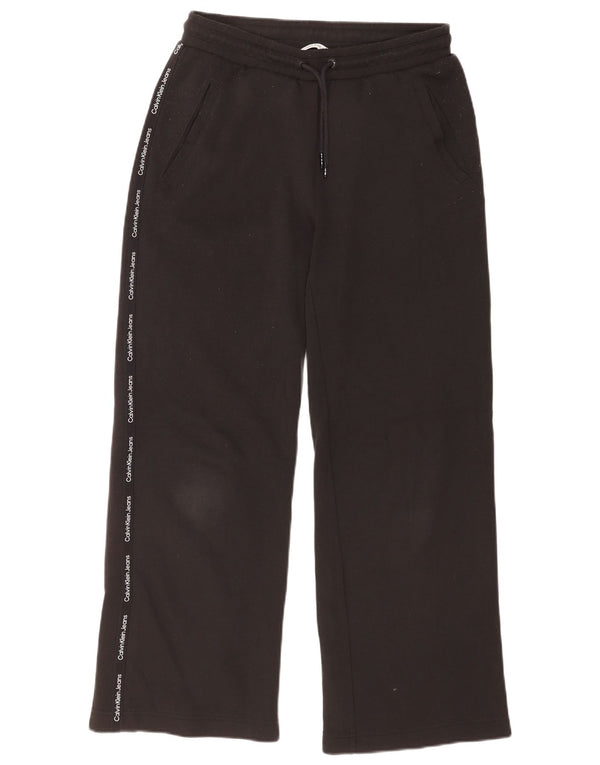 Calvin Klein Mens Graphic Wide Leg Tracksuit Trousers Medium Black Cotton