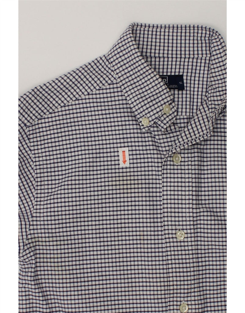 POLO RALPH LAUREN Boys Shirt 5-6 Years Blue Check Cotton | Vintage Polo Ralph Lauren | Thrift | Second-Hand Polo Ralph Lauren | Used Clothing | Messina Hembry 