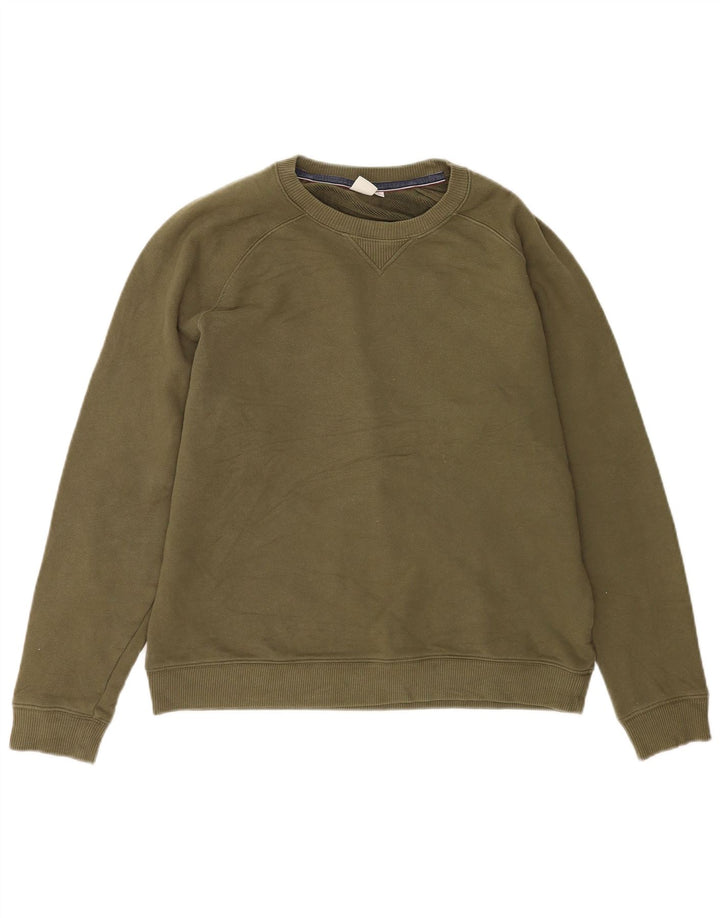 John Lewis Mens Sweatshirt Jumper Medium Khaki Cotton