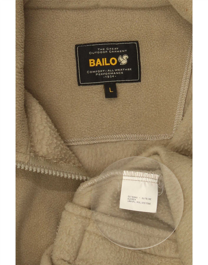 Bailo Mens Fleece Jacket UK 40 Large Khaki Polyester