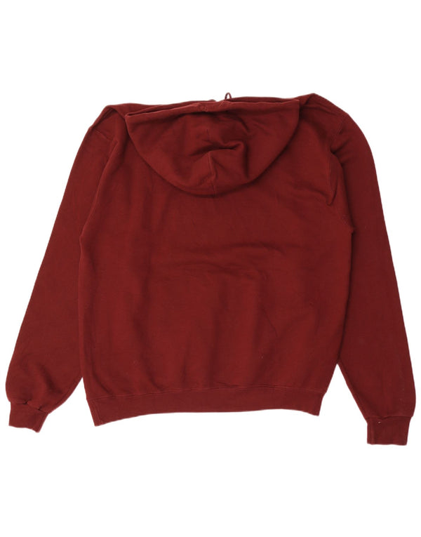 Champion Mens Charleston Graphic Hoodie Jumper Large Maroon Cotton