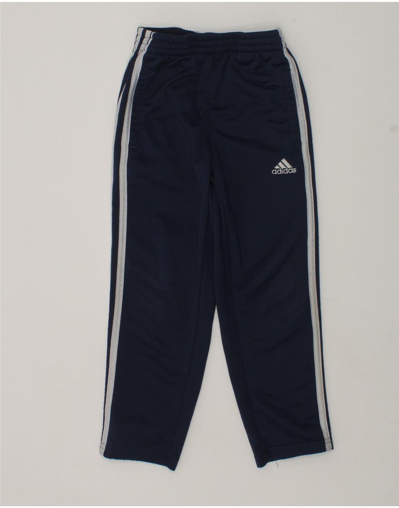 ADIDAS Boys Tracksuit Trousers 4-5 Years Navy Blue Polyester | Vintage Adidas | Thrift | Second-Hand Adidas | Used Clothing | Messina Hembry 