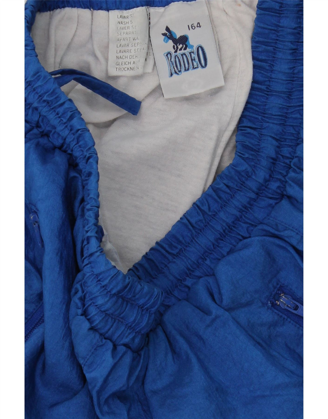 RODEO Girls Tracksuit Trousers Joggers 15-16 Years  Blue Polyester Vintage Rodeo and Second-Hand Rodeo from Messina Hembry 