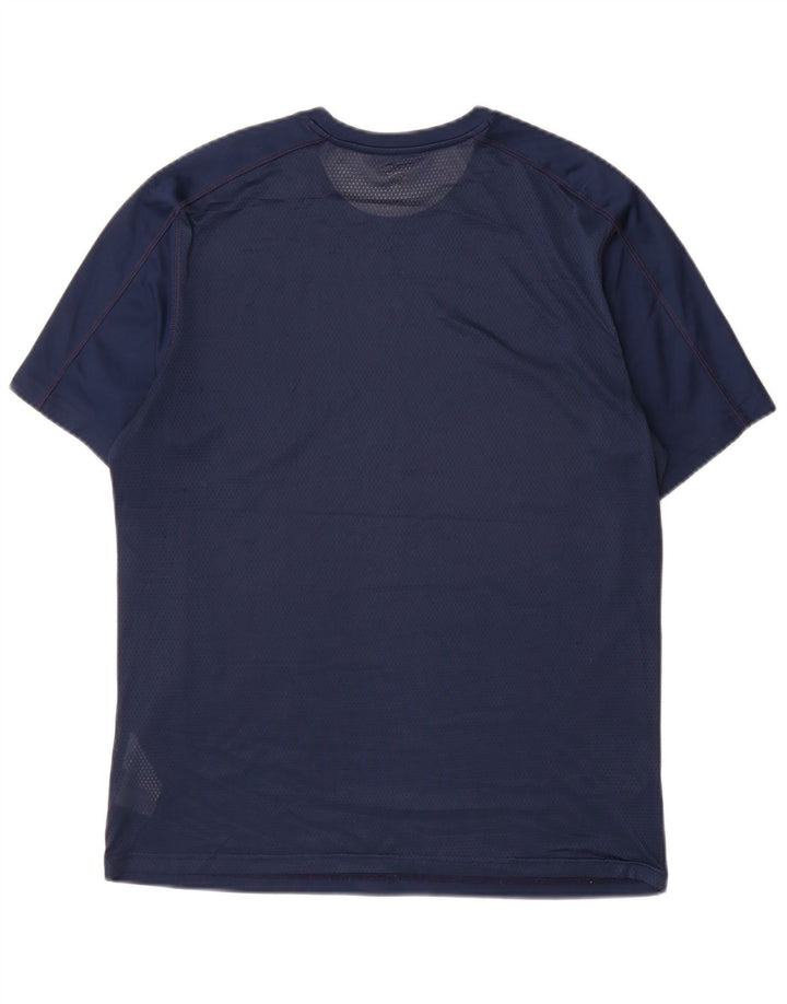 Reebok Mens Speedwick T-Shirt Top Medium Navy Blue Polyester