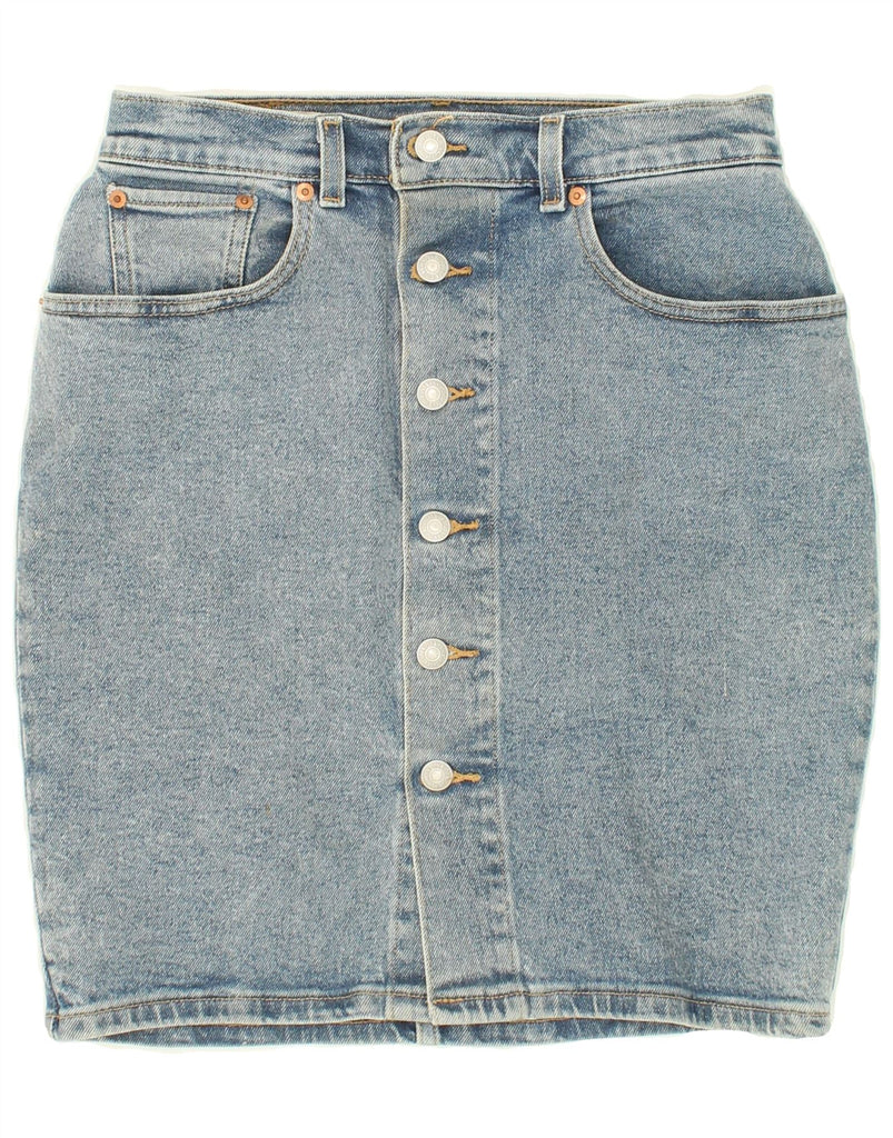 LEVI'S Womens Denim Skirt W27 Small Blue Cotton Vintage Levi's and Second-Hand Levi's from Messina Hembry 