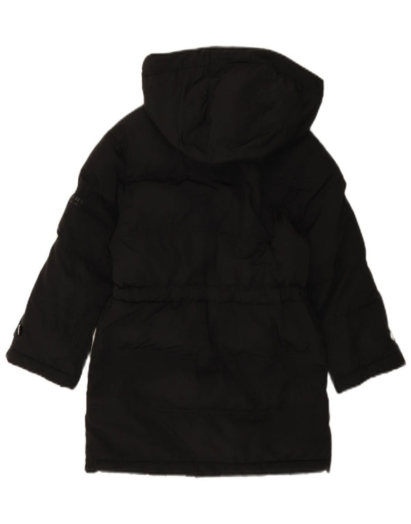Burberry Girls Hooded Padded Coat 5-6 Years Black Polyester