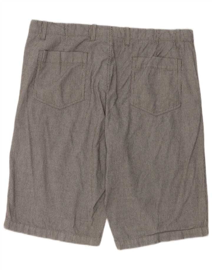 Gap Mens Chino Shorts W36 Large Grey Pinstripe Cotton