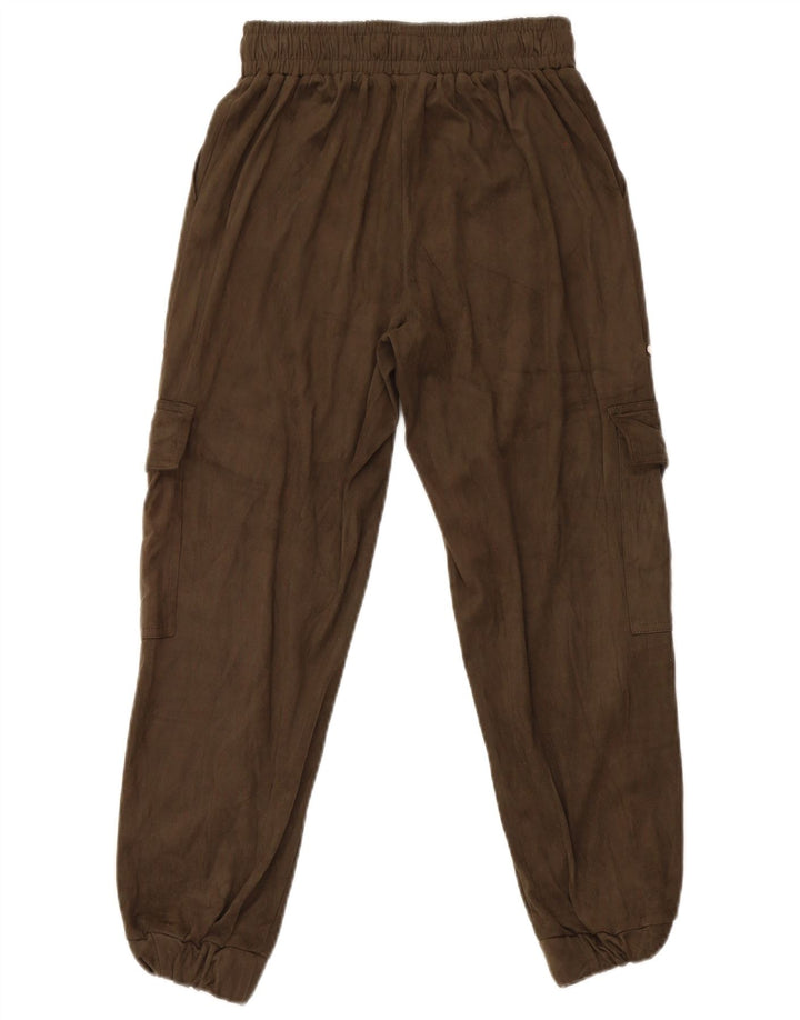 Zara Womens Joggers Cargo Trousers XS W24 L26 Khaki Polyester