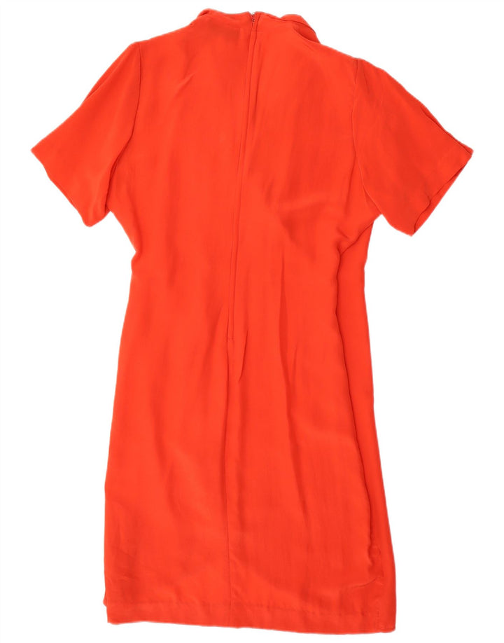 VINTAGE Womens Wrap Dress IT 44 Medium Orange Silk