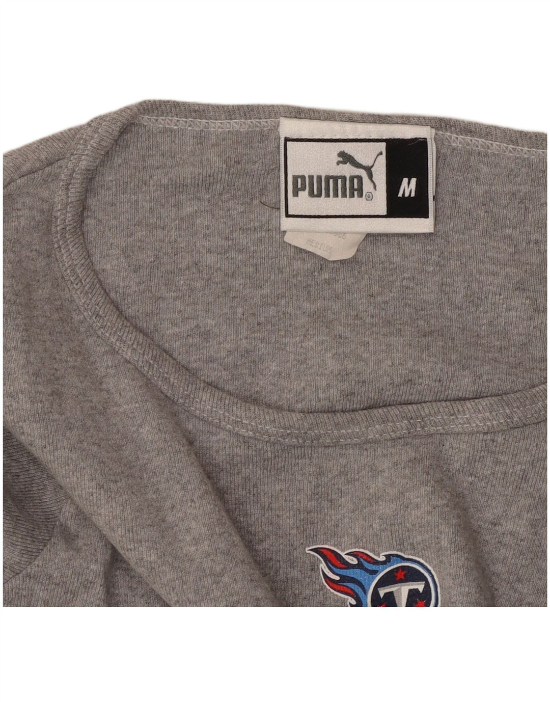 PUMA Girls Tennessee Titans Crop Top Long Sleeve 11-12 Years Medium Grey