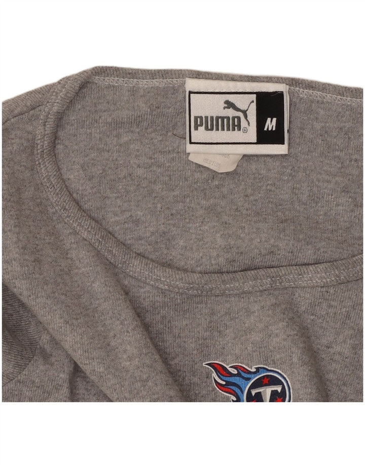 PUMA Girls Tennessee Titans Crop Top Long Sleeve 11-12 Years Medium Grey