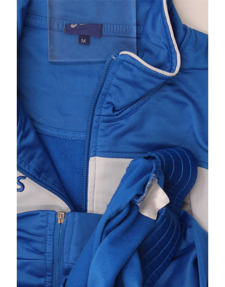 Asics Mens Graphic Tracksuit Top Jacket Medium Blue Colourblock Polyester