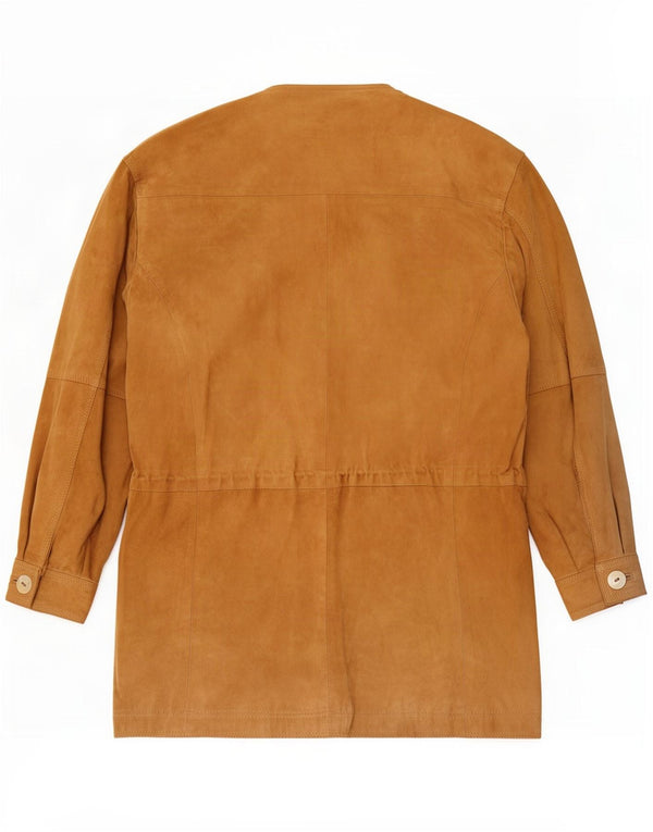 Yorn Womens Suede Jacket EU 38 Medium Brown Leather