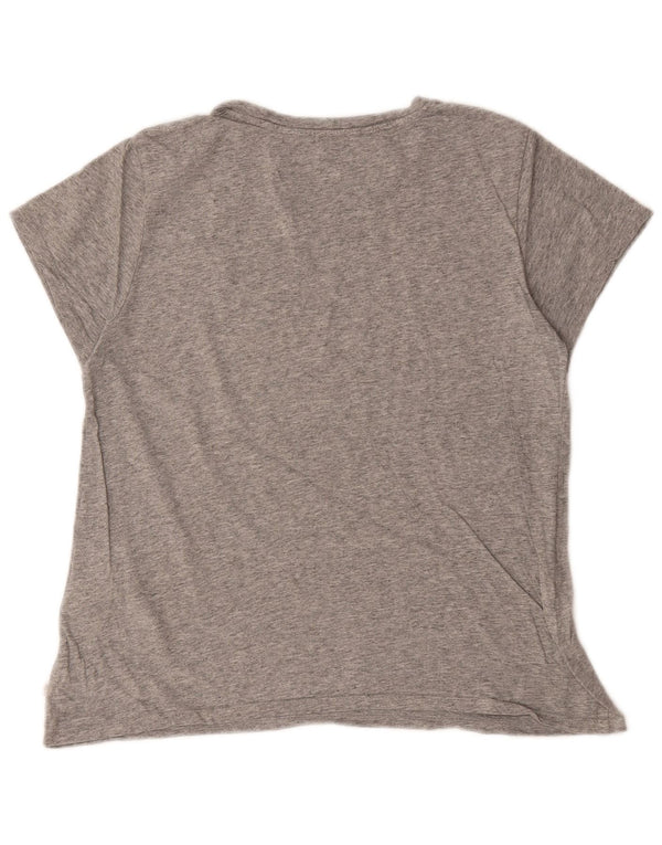 Levi's Womens Graphic T-Shirt Top UK 14 Medium Grey Flecked Cotton