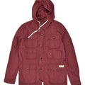JACK & JONES Mens Hooded Rain Jacket UK 36 Small Burgundy Nylon | Vintage Jack & Jones | Thrift | Second-Hand Jack & Jones | Used Clothing | Messina Hembry 