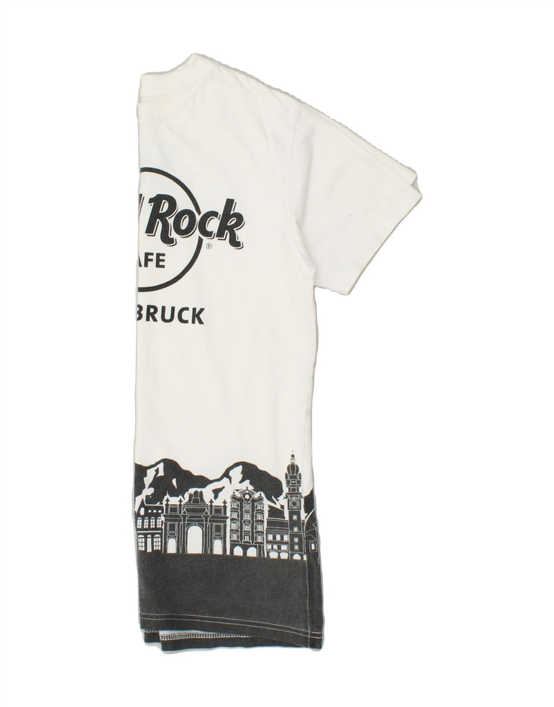 HARD ROCK CAFE Womens Innsbruck Graphic T-Shirt Top UK 12 Medium White | Vintage Hard Rock Cafe | Thrift | Second-Hand Hard Rock Cafe | Used Clothing | Messina Hembry 