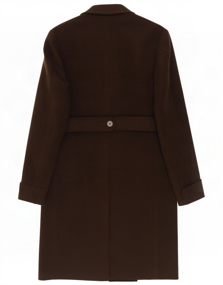 Faconnable Mens Double Breasted Coat IT 44 XS Brown Cotton