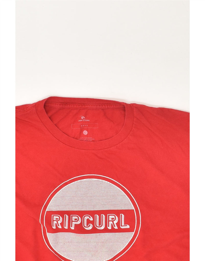 RIP CURL Boys Graphic T-Shirt Top 13-14 Years Large Red Cotton | Vintage Rip Curl | Thrift | Second-Hand Rip Curl | Used Clothing | Messina Hembry 