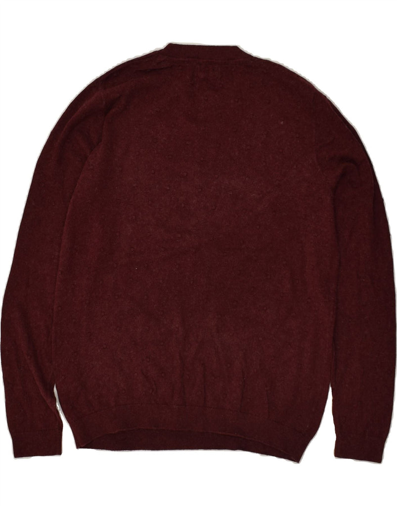 FAT FACE Womens Crew Neck Jumper Sweater UK 14 Medium Burgundy Cotton | Vintage Fat Face | Thrift | Second-Hand Fat Face | Used Clothing | Messina Hembry 