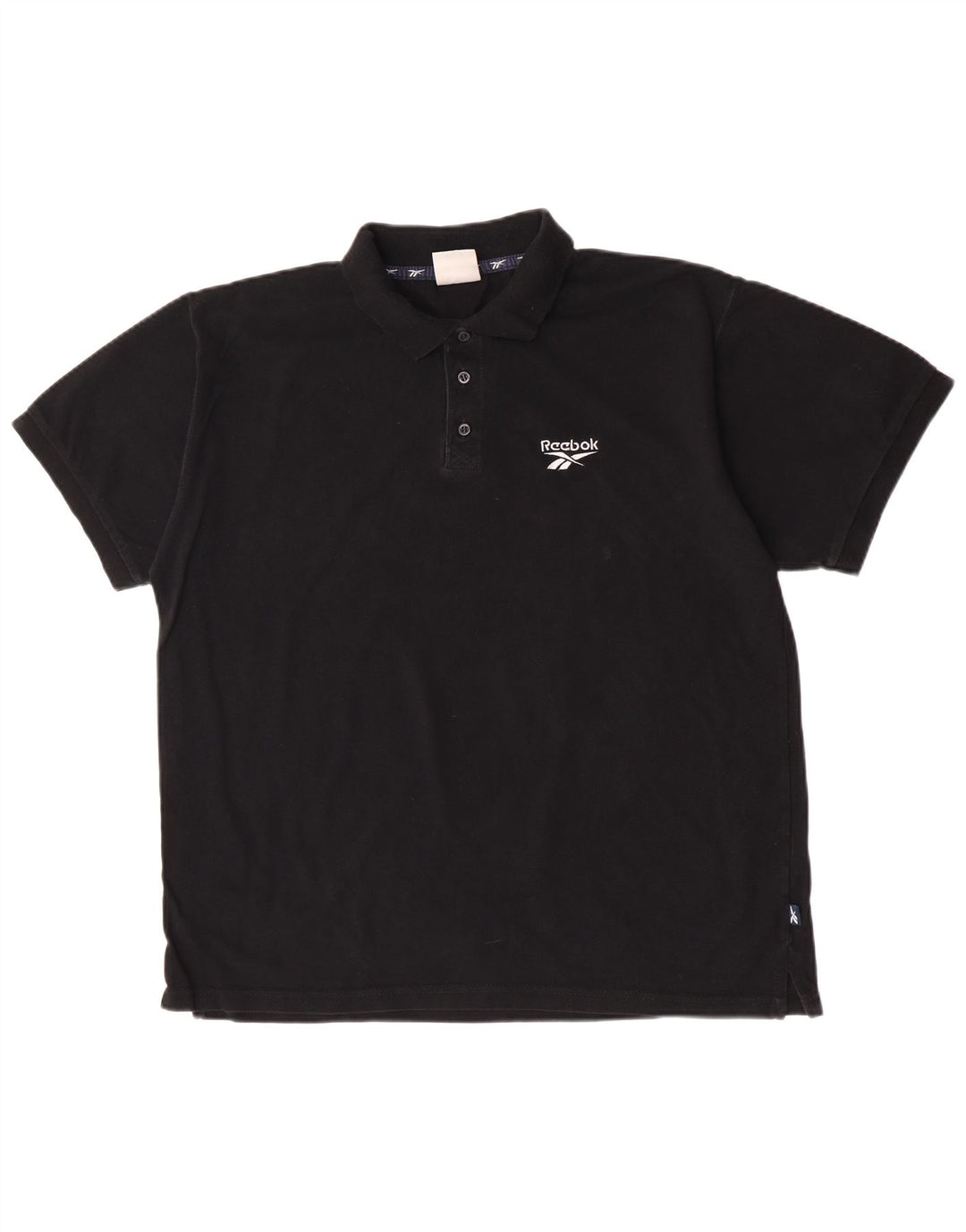 Reebok Mens Polo Shirt Large Black Cotton