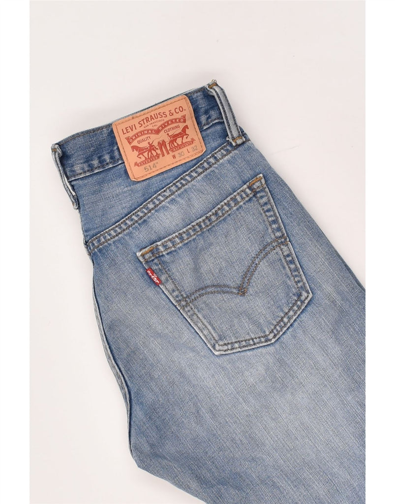 LEVI'S Mens 514 Straight Jeans W30 L32 Blue Cotton | Vintage Levi's | Thrift | Second-Hand Levi's | Used Clothing | Messina Hembry 