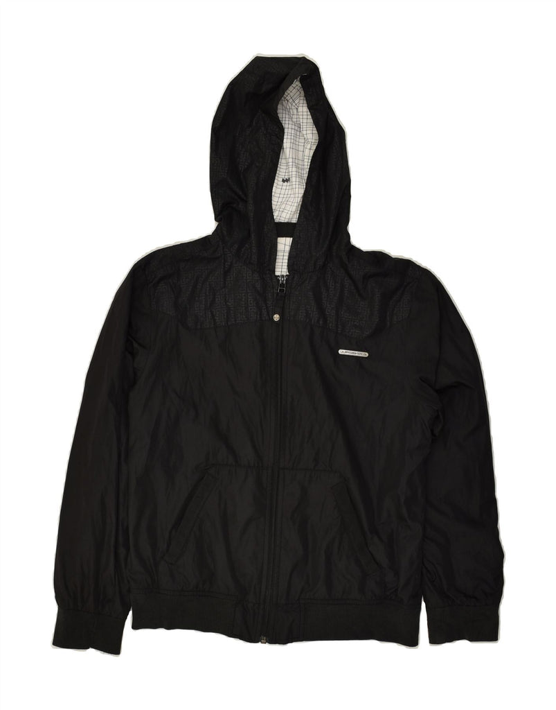 QUIKSILVER Boys Hooded Bomber Jacket 13-14 Years Black Polyester | Vintage Quiksilver | Thrift | Second-Hand Quiksilver | Used Clothing | Messina Hembry 