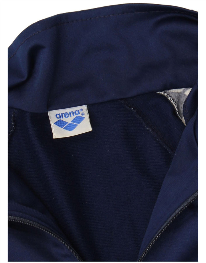 Arena Mens Graphic Tracksuit Top Jacket Small Navy Blue