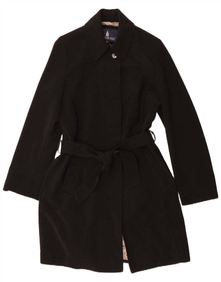 London Fog Womens Oversized Overcoat UK 6 XS Black Polyester