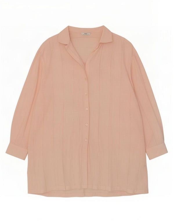 Marks & Spencer Womens St. Michael Oversized Shirt Dress UK 22 3XL Pink