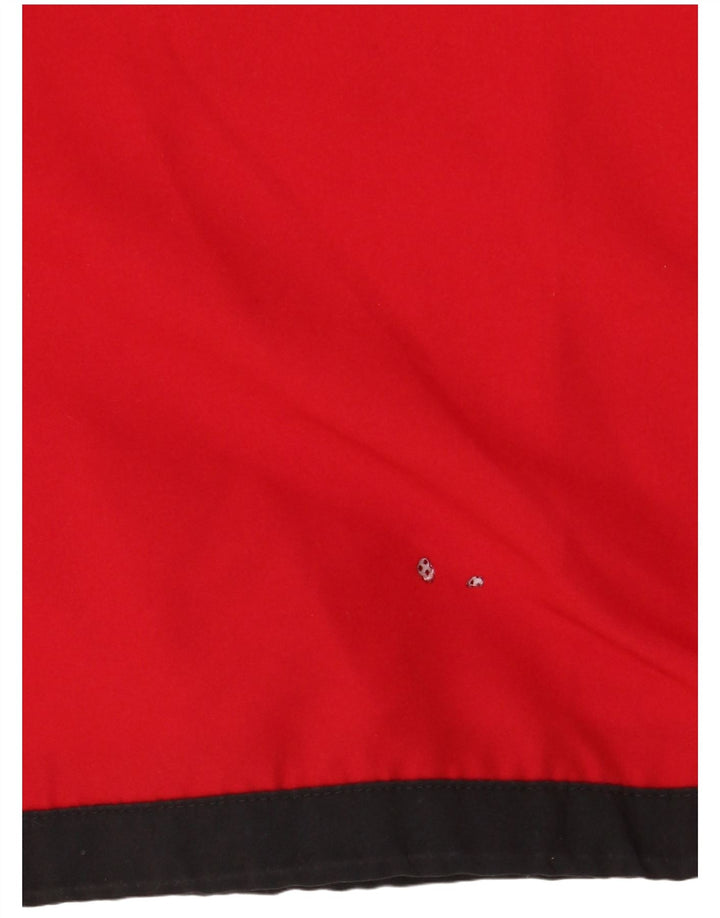 Adidas Mens Tracksuit Top Jacket UK 42/44 Large Red Colourblock Polyester