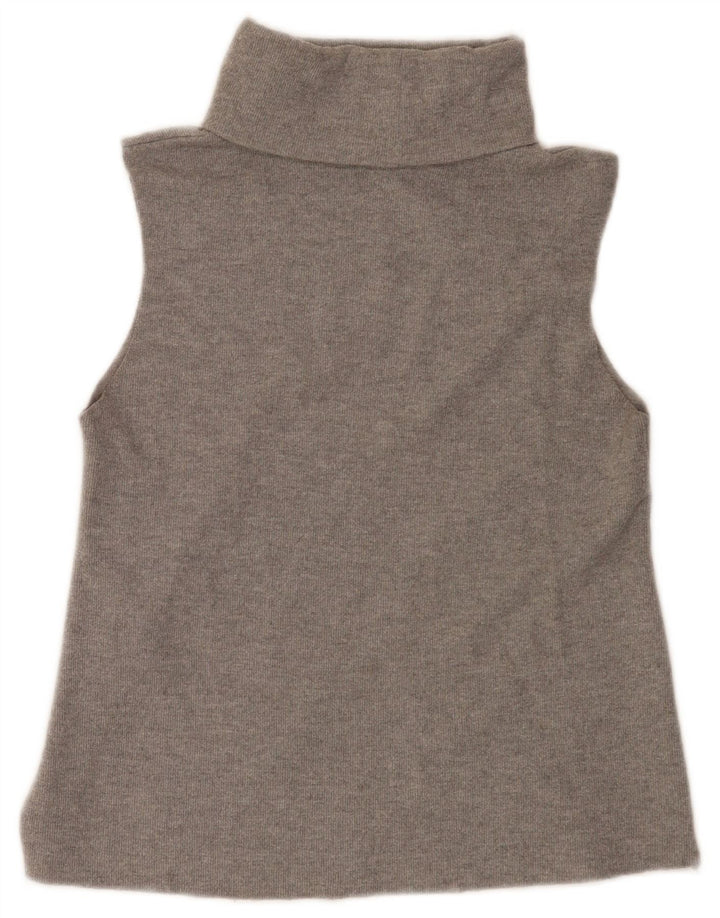 Zara Womens Vest Top UK 10 Small Grey Polyester